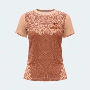 Camiseta de Verano para Mujer, Precio Económico, Transpirable, Manga Corta, Corte Regular, Nueva Llegada, Diseño Tribal Estampado, Secado Rápido - Product Image 4