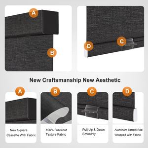 Persianas enrollables de Jacquard para ventanas, persianas opacas para ventanas, dormitorio inalámbrico, sombra, habitación, persianas de oscurecimiento, persianas para puertas - Product Image 3