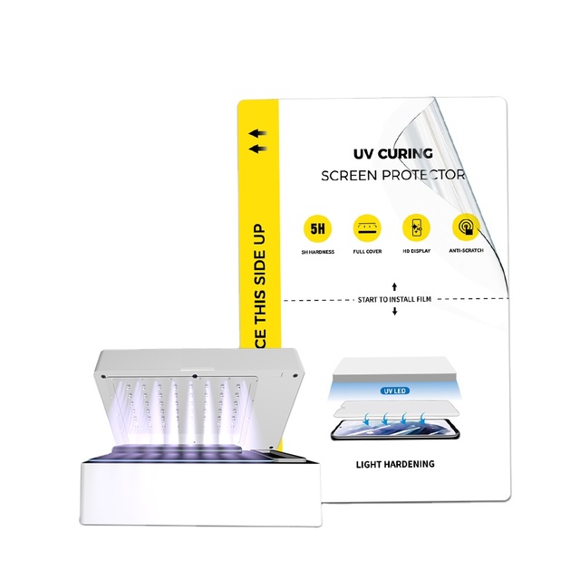 7H Hardness Anti-Shock TPU Screen Protector UV Curing and HD Clear for Curved Mobile Phone Screens