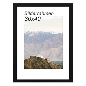 Modern 30x40 Creative Square Picture <b>Frame</b> Solid <b>Black</b> UV Printed Pine Wood Photo <b>Frame</b> Home Decoration with Iron Metal Type - Product Image 1