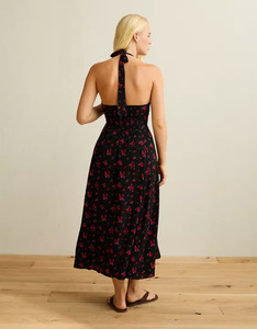 Robe longue en coton à motif floral pour femme, nouvelle collection, impression personnalisée, en mousseline tissée lavable - Product Image 4