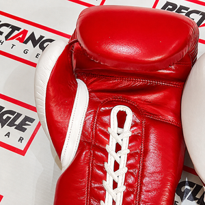Gants de boxe rectangulaires à lacets, équipement d'entraînement professionnel pour le combat et le sparring, en cuir véritable, fabriqués à la main, pour adultes. - Product Image 5