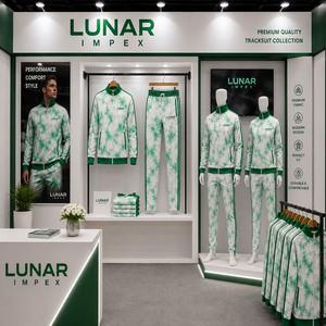 Ensemble de survêtement d'hiver personnalisé pour homme, sublimation vert tie-dye, fermeture éclair intégrale, 100% polyester polaire, écologique, respirant, vêtements de sport - Product Image 6