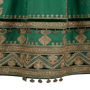 Vestido Afgano Étnico Multicolor, Hecho a Mano por Mujeres Kuchi, Bordado Tradicional, Talla Larga, Cultura Pashtun - Product Image 4