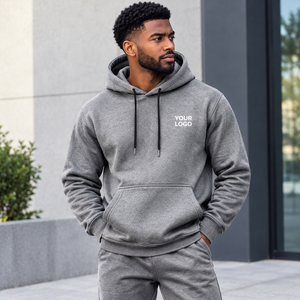 Sweat-shirt à capuche léger pour homme, à manches longues, avec poche kangourou, pour les sports décontractés et les voyages - Product Image 3