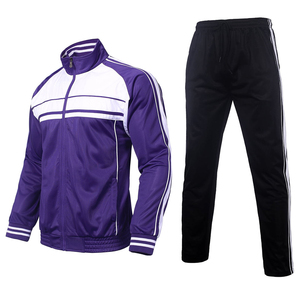 Men's 2-Piece Athletic Tracksuit Set Stand Collar Full-Zip Jacket Stripe Jogger <b>Pants</b> Sportswear OEM Wholesale Multi-Color - Product Image 3