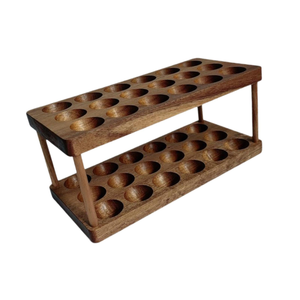 ชั้นวางไข่ไม้ ทนทาน ล้างทำความสะอาดได้ ดีไซน์โดดเด่น พร้อมสไตล์ที่ดีที่สุดสำหรับการจัดเก็บไข่ อุปกรณ์ครัว - Product Image 6