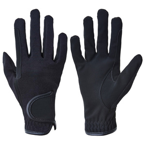 Leather Full Finger Gloves Unisex Outdoor Riding Waterproof Breathable Non Slip Hook Loop Closure Summer Adjustable Wrist <b>Strap</b> - Product Image 2