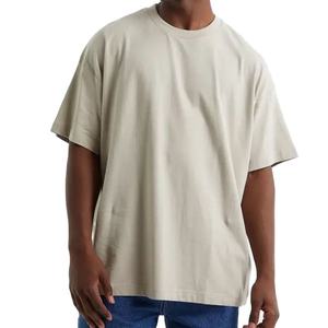 Camisetas de Hip Hop de Manga Corta con Cuello en V de Color Sólido, Color Personalizado, Precio de Fábrica al por Mayor, Hombros Caídos, 100% Algodón para Hombre - Product Image 1