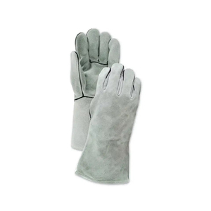Guantes de soldadura de piel de cabra de grano completo de alta calidad, resistentes al calor, guantes de cuero para soldadura TIG para trabajadores soldadores. - Product Image 1
