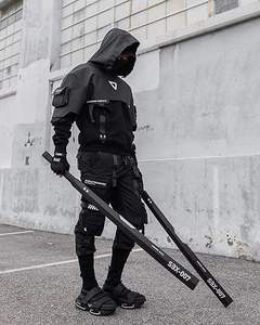 Sudadera con Capucha Corta para Hombre, Estilo Techwear, Streetwear, Táctica, Cyberpunk, con Múltiples Bolsillos, Ropa Personalizada al por Mayor - Product Image 5