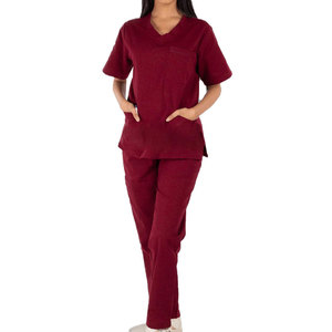 Premium Denim Unisex Lab <b>Coat</b> Short Sleeve High Quality Needle Detection OEM Service Available Hospital Medical Scrub Customized - Product Image 1