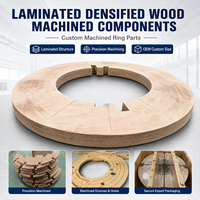 Pièces usinées en bois densifié stratifié sur mesure pour usine OEM, densité ~0,95 g/cm, résistance à la compression de 200 MPa pour