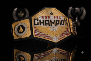 Cinturón de Campeonato de Lucha en Parejas - Ronpex International RI-2605, Personalizado, de Latón y Cuero, Equipo de Entrenamiento de Artes Marciales Suaves - Product Image 3