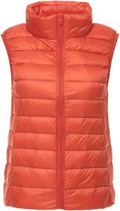 Women's Lightweight <b>Packable</b> Hooded Winter Quilted Puffer <b>Jacket</b> Detachable Sleeves Hat Zipper Closure Waterproof Wool - Product Image 3