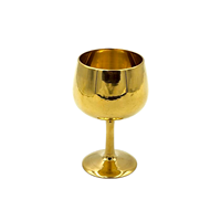 Verre à brandy de luxe en laiton massif de 4 pouces, style gobelet royal, poli à la main, durable, ustensile de cuisine, cadeau