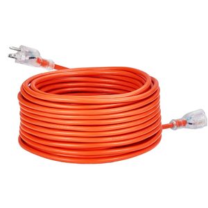 Cavo di prolunga da 30 metri per interni/esterni, 16AWG, 10 Ampere, 1250W, illuminato, 40 celle, flessibile, a 3 poli, con connettore C19 - Product Image 2