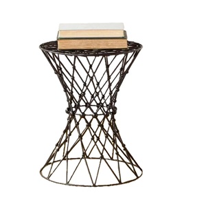 Modern Round Rattan Side <b>Table</b> Handmade Hourglass Shape Open Base End <b>Table</b> <b>for</b> Home Living Room Decorative Furniture On <b>Sale</b> - Product Image 4