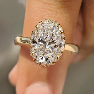 Anillo de Compromiso de Diamante Moissanite en Forma de Corazón, Plata de Ley 925, Chapado en Oro, Anillo de Promesa para Mujer, Joyería Fina para Boda, Regalo - Product Image 1
