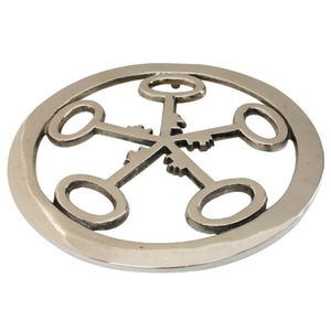 Elegant Silver 5mm Eco-Friendly Durable <b>Table</b> <b>Protector</b> Heart Cutouts Modern Decorative Aluminium Design Trivet Kitchen Dining - Product Image 2