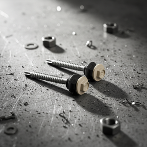 Tornillo Autoperforante de Cabeza Hexagonal Modelo PDC 12, Acero al Carbono Clase 4.8/6.8, Zincado/Galvanizado, Rosca Gruesa, Arandela EPDM Adhesiva - Product Image 1