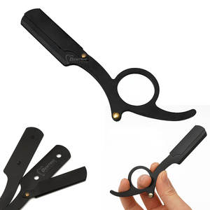 Rasoirs pliants de barbier haut de gamme en acier inoxydable à double tranchant, lot de 2, lame unique, pour la sécurité des hommes, les coupes de cheveux, le rasage des sourcils - Product Image 2