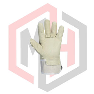 ถุงมือป้องกันอันตรายสำหรับช่างก่อสร้าง  ฝ่ามือหนัง ป้องกันไฟฟ้าสถิต ทนไฟ ทนการฉีกขาด ระบายอากาศได้ดี ปราศจากซิลิโคน ปราศจากแป้ง ขนาด 26 ซม. - Product Image 2