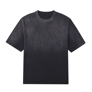 เสื้อยืดแขนสั้นผู้ชาย ลายมัดย้อม คอกลม ทรงปกติ สวมใส่สบาย ผ้าถัก 100% คอตตอน เป็นมิตรกับสิ่งแวดล้อม ระบายอากาศได้ดี สีขาวเทาล้วน - Product Image 3