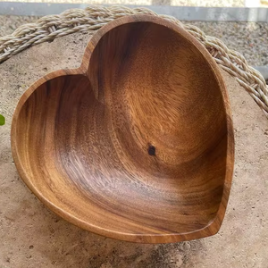EXTRA <b>LARGE</b> Heart Acacia Wood <b>Bowl</b>| Acacia <b>Bowl</b>| Wooden Heart <b>Bowl</b> | Heart Dough <b>Bowl</b> | Handmade <b>bowl</b> | Salad <b>Bowl</b> - Product Image 1