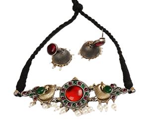 Conjunto de Collar y Pendientes de Estilo Bohemio con Motivo Animal, Chapado en Oro de Dos Tonos Oxidado, para Mujer, Tradicional - Product Image 1