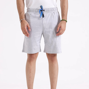 Pantalones Cortos Bermuda para Hombre, Color Sólido, con Cordón, Cintura Media, Cierre Elástico, Tejido de Algodón Transpirable, Ropa Deportiva Informal - Product Image 1