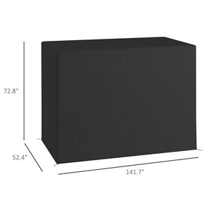 Copertura per Dondolo da Giardino a 3 Posti in Oxford 600D, Protezione Durevole in Poliestere Contro Pioggia e Raggi UV, Grigio Scuro - Product Image 3