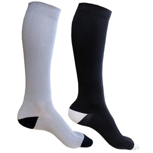 Turquoise Knee High Riding <b>Socks</b> With Orange Heel And <b>Toe</b> <b>For</b> Women Equestrian Use Solid Color Design Regular Fit - Product Image 3