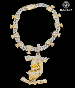 Pendentif Premium Iced Out entièrement serti de diamants, pièce maîtresse Hip Hop, bijou de luxe tendance, disponible au prix export. - Product Image 2