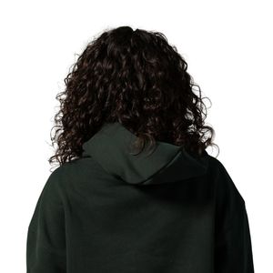 Sweat-shirt à capuche vert foncé pour femme, manches longues, en molleton, décontracté, pour la gym, vêtements de sport, doux et confortable, pour tous les jours - Product Image 5