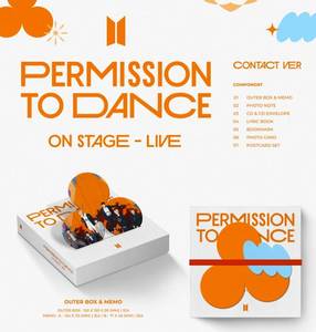 BTS PERMISSION TO DANCE ON STAGE - LIVE SET เวอร์ชั่นเคป๊อป ซีดี พลาสติกและกระดาษ ภาษาเกาหลี ทุกวัย - Product Image 2