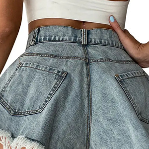 Shorts en jean pour femmes, style tendance 2026, design décontracté, vente en gros directe usine, prix abordable, quantité OEM, logo personnalisé - Product Image 5