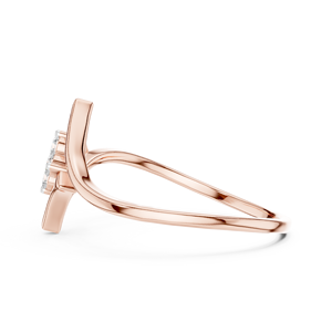 MINIMALIST LAB GROWN DIAMOND <b>RING</b> <b>SET</b> 18KT ROSE <b>GOLD</b> RHODIUM PLATED CLASSIC ENGAGEMENT WEDDING PARTY VALENTINE GIFT EVENT DAILY - Product Image 2