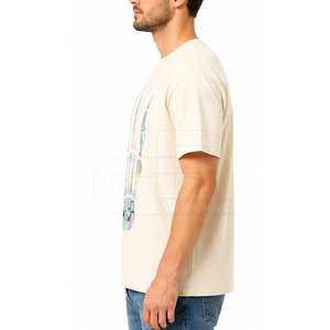 เสื้อยืดสตรีทแวร์สะท้อนแสงสำหรับผู้ชาย ผ้าฝ้ายคุณภาพสูง พิมพ์ลายกราฟิก เหมาะสำหรับแฟชั่นสมัยใหม่และความสบายในชีวิตประจำวัน - Product Image 5