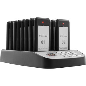 Sistema Pager Wireless per Ristoranti, Raggio d'Azione 500m, per Gestione Code Clienti, Funzioni di Attesa Clinica, Beeper con Vibrazione per Clienti - Product Image 1