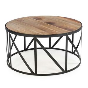 Modern Drum Style Hammered Design Metal Coffee <b>Table</b> for Home Living Room Villa <b>Decoration</b> Use - Product Image 6