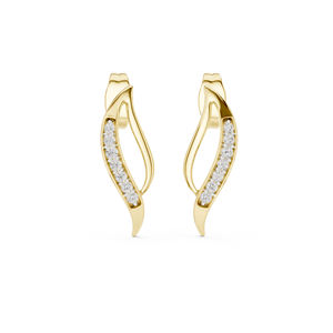 Pendientes de Oro Rosa de 14K con Diamantes Cultivados en Laboratorio, Redondos, para Mujer |   Ropa de Boda |   Diamante Cultivado Nuevo - Product Image 2