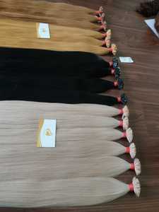 Extensiones de cabello italiano Keratin I-Tips Color claro 100% Cinta vietnamita cruda Cabello humano preadherido de grado Remy - Product Image 5