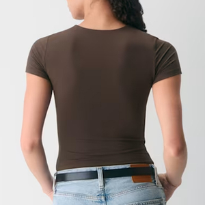 Solid Color Design Women T Shirts Foer Summer Collection High Quality Design Breathable <b>And</b> Comfortable Material For Buyers 2026 - Product Image 5