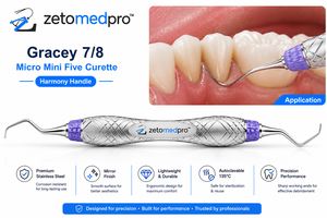 Cureta Periodontal Gracey 11/12 Micro Mini Five Premium, Instrumento de Acero Inoxidable para Raspado y Planificación Radicular, OEM - Product Image 3