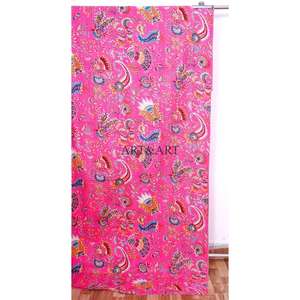 Couvre-lit Kantha fait main de qualité supérieure, 100% coton, imprimé à la main, motif floral, poids du tissu 220g, origine Rajasthan - Product Image 3