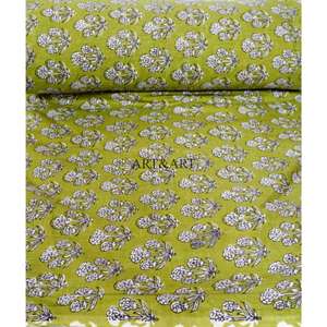 Tela 100% Algodón con Estampado de Bloques, Ecológica, Transpirable, de Secado Rápido y Ligera, Tejido Cruzado de Rajastán para Prendas de Mujer y Niña - Product Image 4