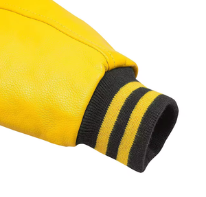 Veste universitaire de baseball personnalisée de haute qualité pour fabricant OEM, unisexe, coupe-vent, broderie chenille, décontractée, en cuir - Product Image 5