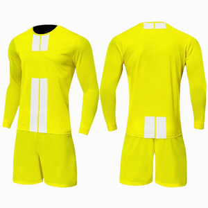 Conjunto de Camiseta y Pantalones Cortos de Fútbol para Hombre, Amarillo, Rojo y Blanco, Manga Larga, Cuello Redondo, Estampado Sublimado, Absorbe la Humedad, Ajuste Atlético, para Todas las Temporadas - Product Image 5