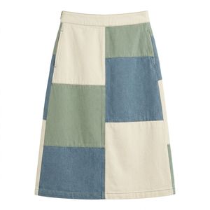 Jupe midi en jean pour femme, délavage clair, cinq poches, taille personnalisée, vente en gros, directement de l'usine, approvisionnement en vrac - Product Image 4